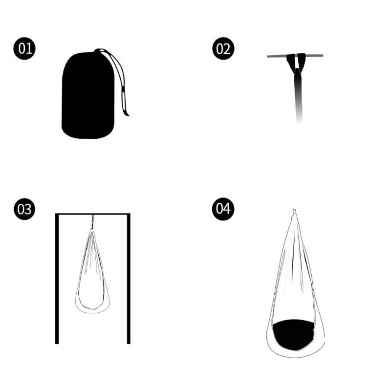 Kid Võng Pod Ghế Ngồi Xích Đu Ghế Ngoài Trời Trong Nhà Di Động Treo Ghế Ngồi Xích Đu Võng Treo Ghế Trượt Patin Đồ Nội Thất