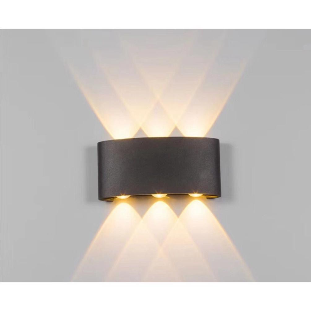 Đèn tường led 2 đầu 6w tia ánh sáng vàng, đèn tường led nghệ thuật trang trí có chỉ số chống nước B155-6B