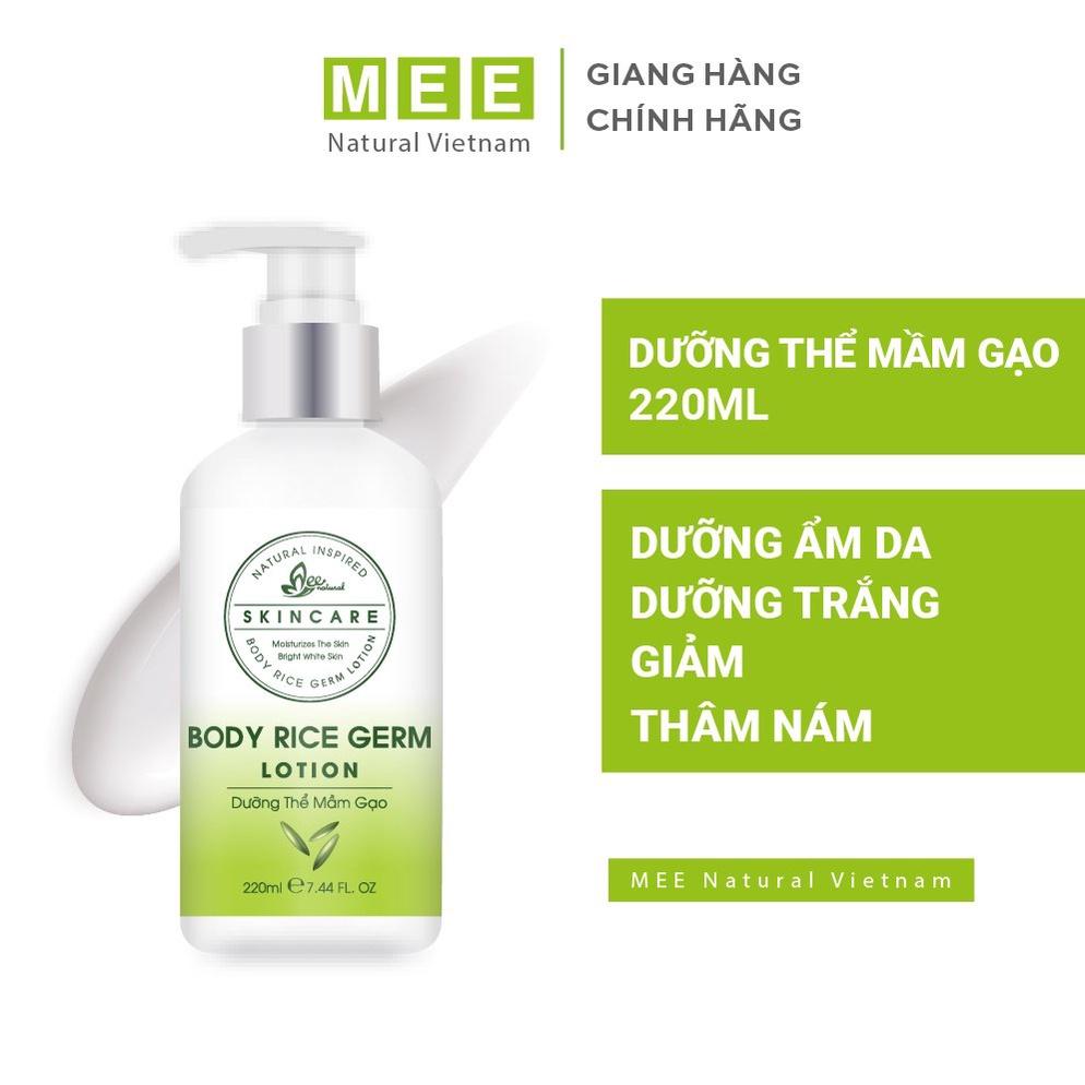 Tắm Trắng, Dưỡng Trắng Da - Combo Tắm Trắng Kết Hợp Dưỡng Thể Mầm Gạo Và Thảo Mộc Viêm Nang Lông Neem MEE NATURAL