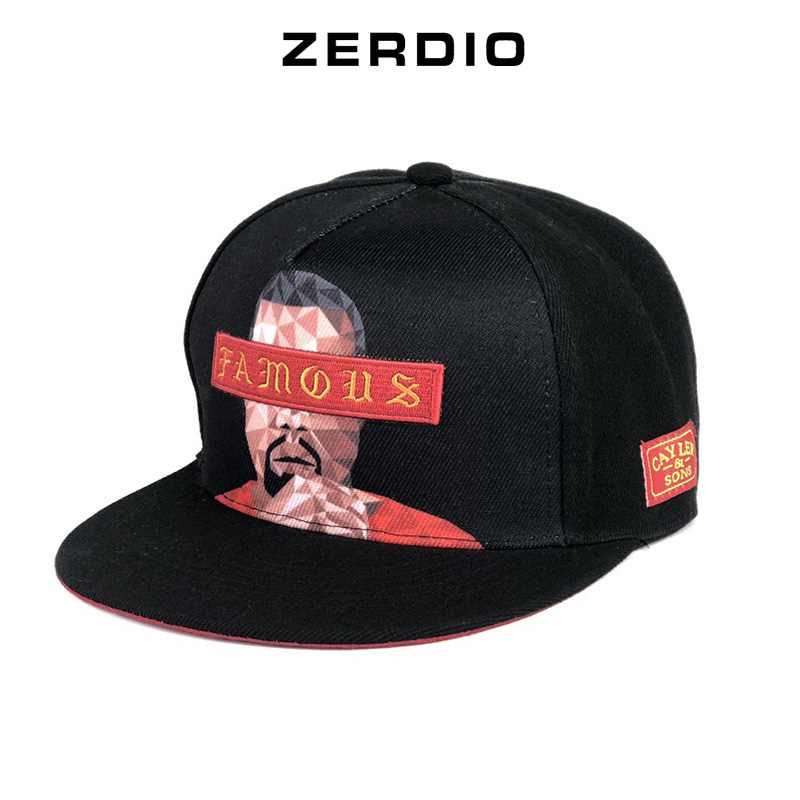 Nón Snapback, Mũ lưỡi trai hiphop Famous đen cho nam và nữ phong cách cá tính