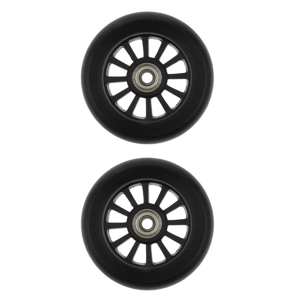 2x 2pcs 100mm Pro Scooter Wheels Replacement Fit for Most Scooter Types White Black Color Optional