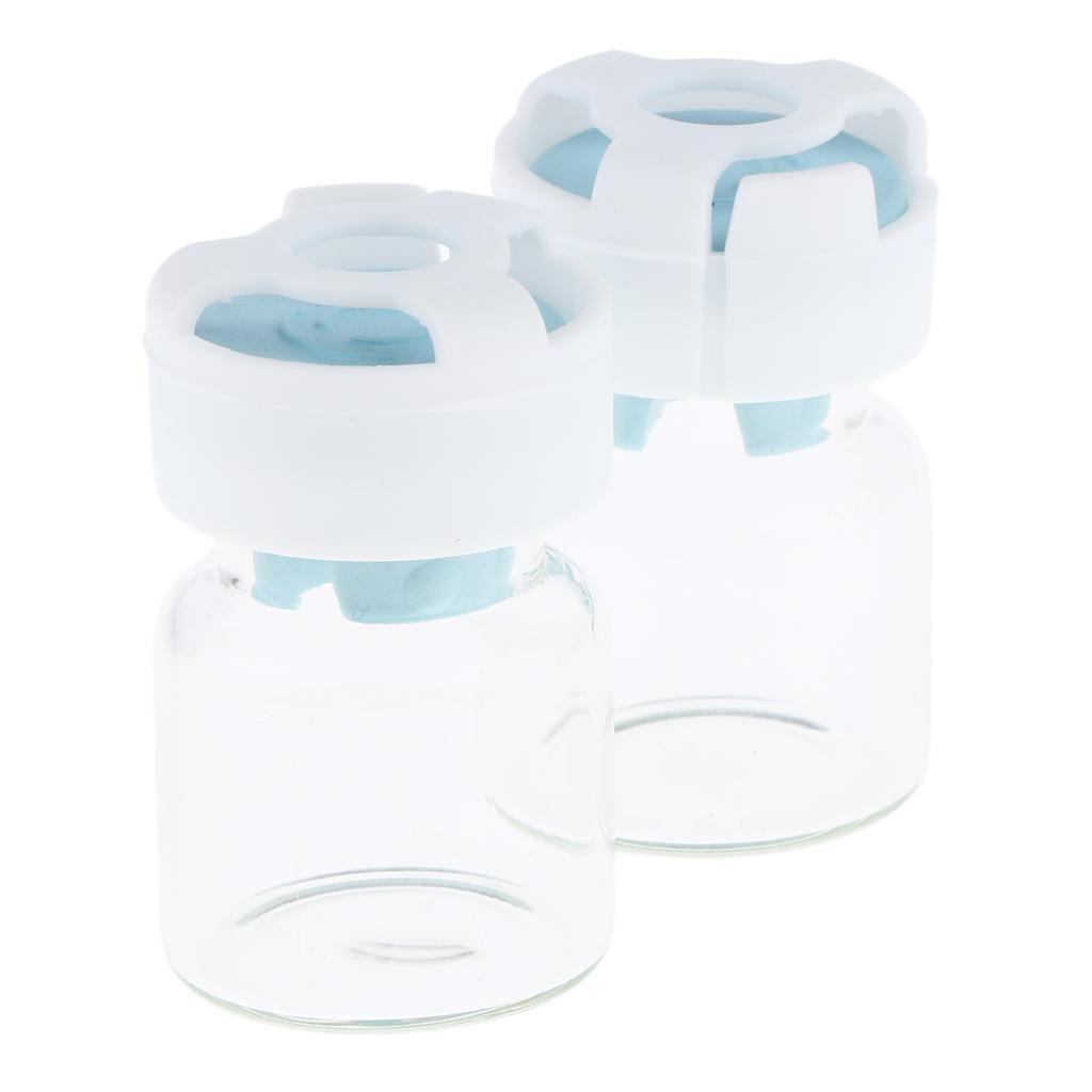 Pack 20pcs Clear Empty Glass Bottles Refillable Vials Containers Sample Makeup Container for Powder Liquid