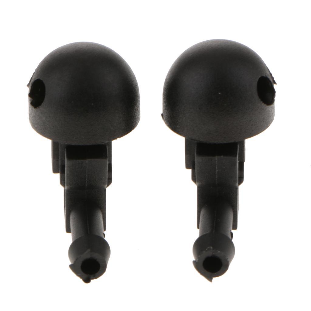 2X 2X  Car Front Dual Holes Windshield Washer Wiper Water Spray Nozzle
