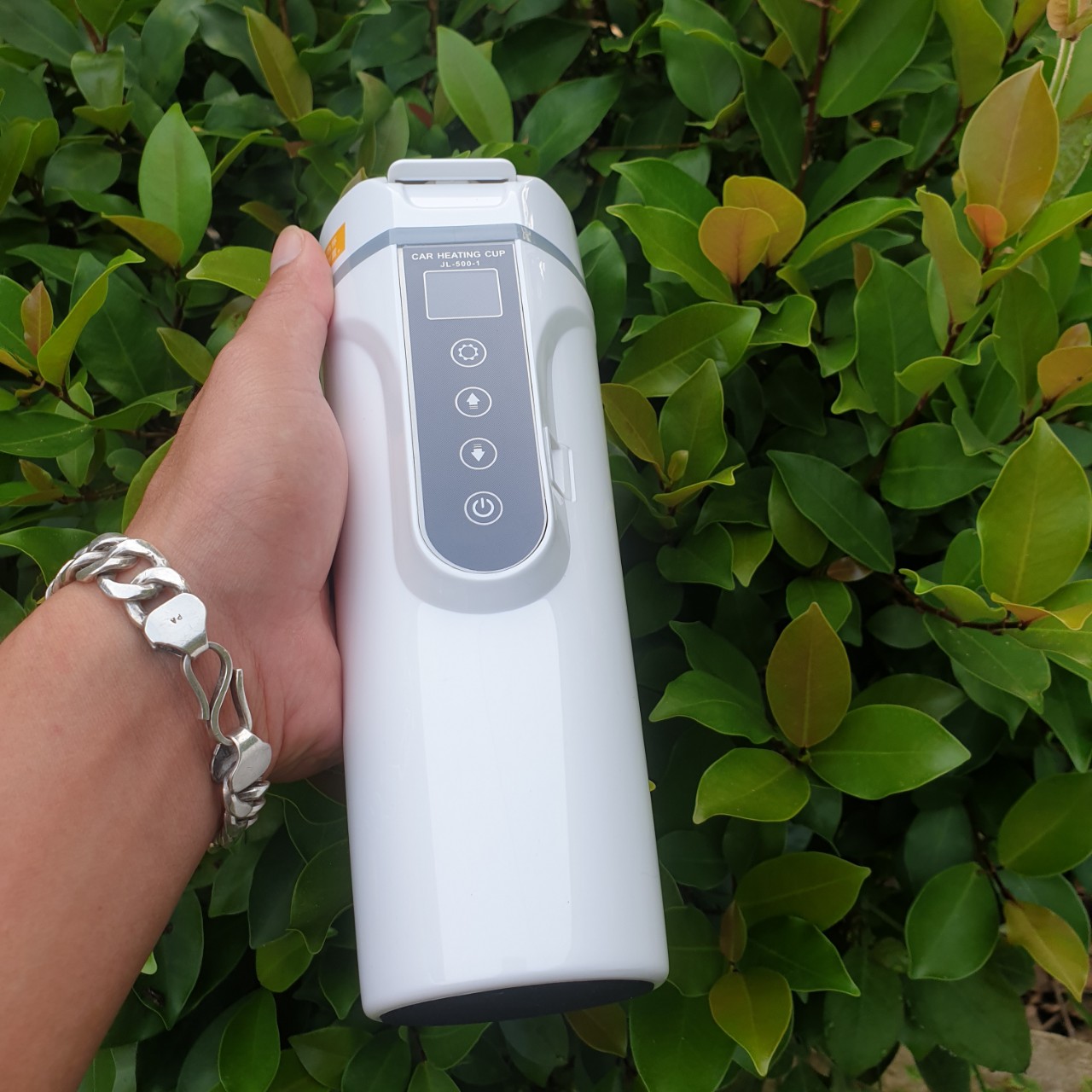 Bình nấu nước nóng ô tô xe hơi 500ml 12v-24v cảm ứng có chỉnh nhiệt độ đa năng thông minh mẫu mới
