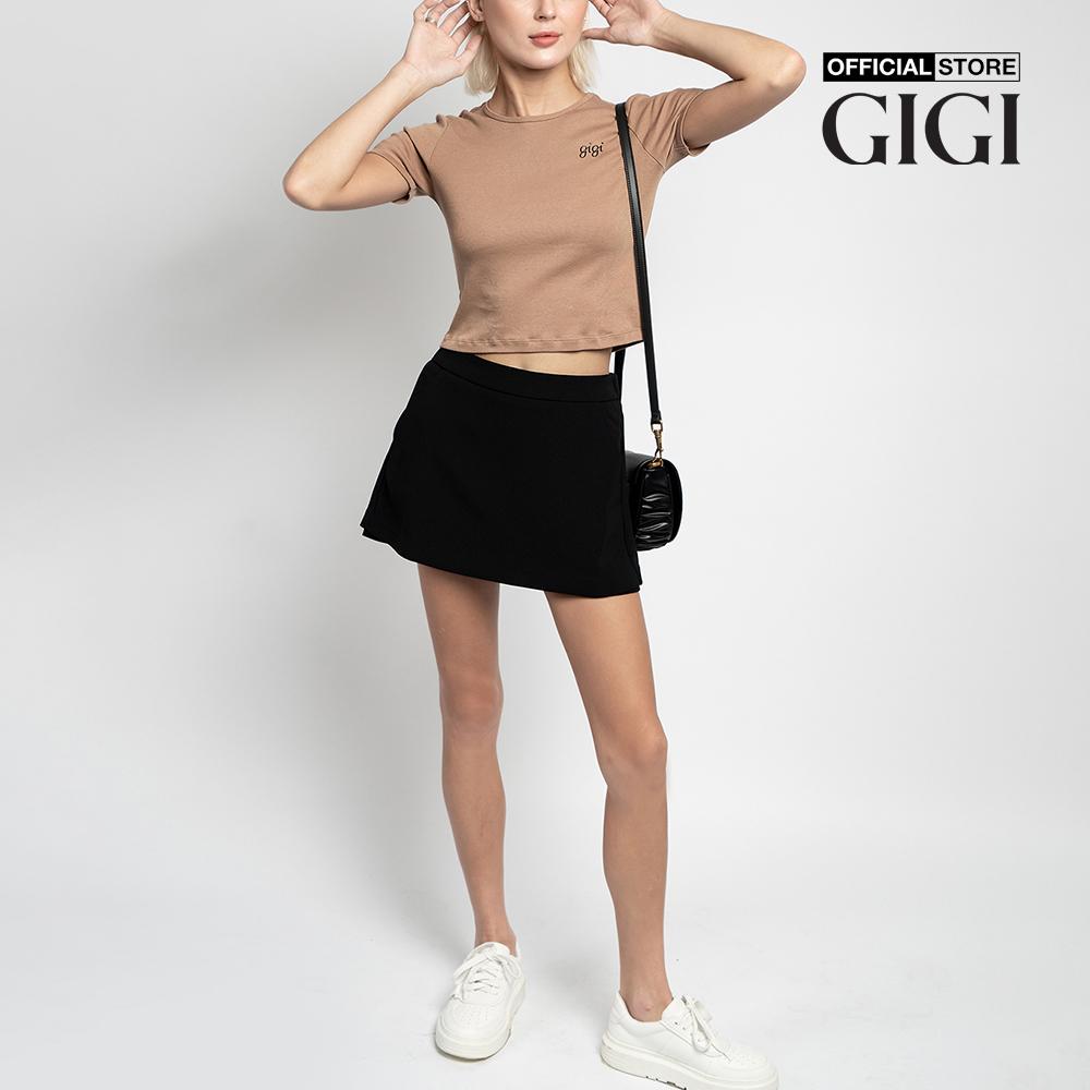 GIGI - Áo thun nữ ngắn tay cổ tròn phom ôm tôn dáng G1203P211245
