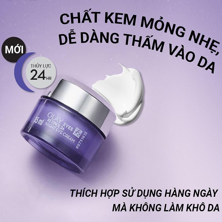 Kem Vi Dưỡng Mắt Olay Ban Đêm Retinol 24 15ml