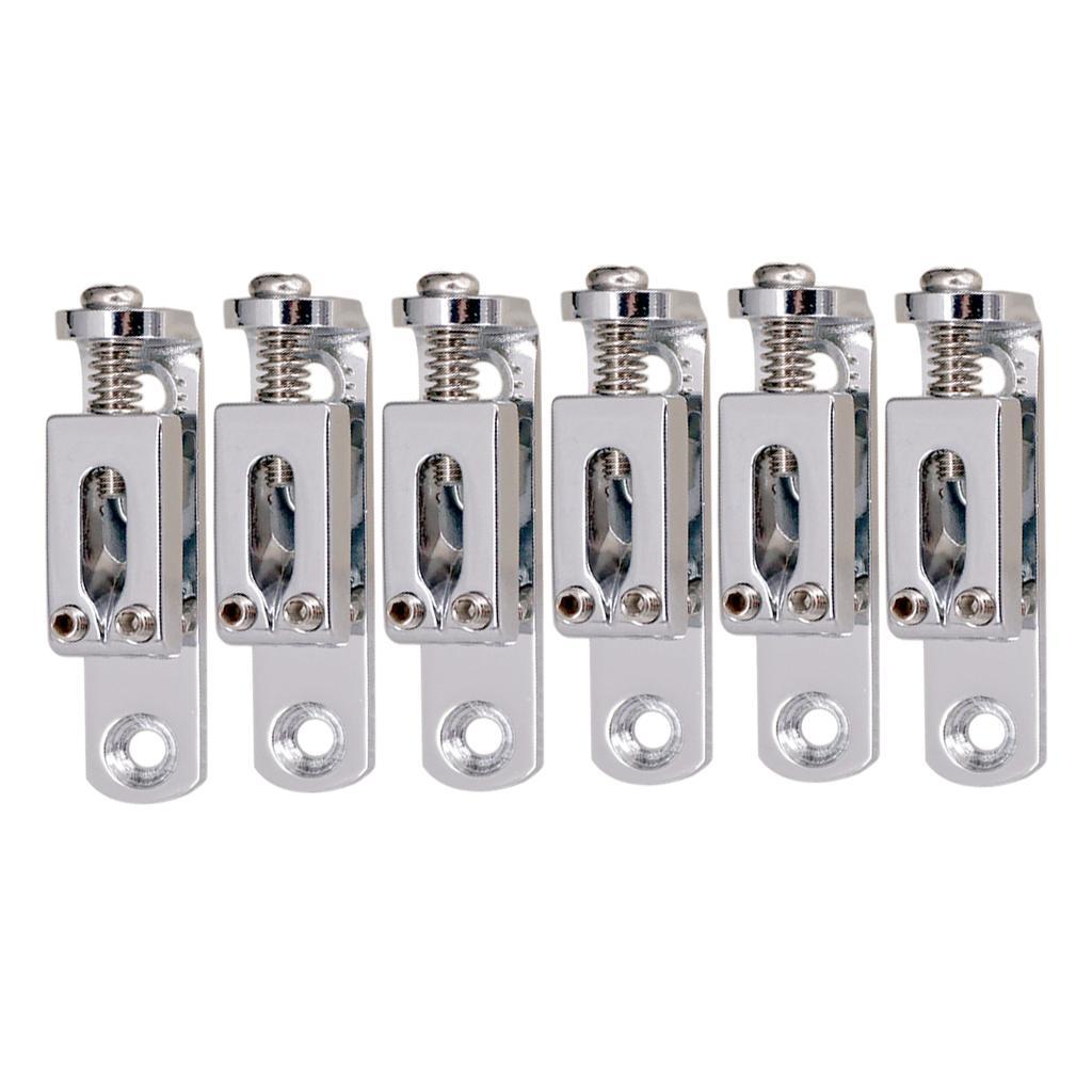 Metal Guitar Bridge Saddles with Wrench Screws for Electric Guitar