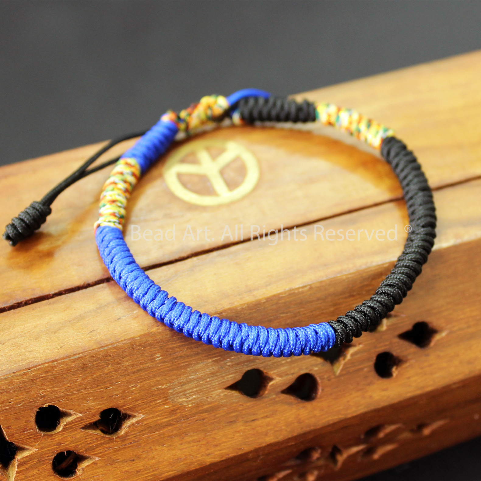 Vòng Tay Dây Ngũ Sắc Thắt Chỉ Màu Tibet Handmade , Vòng Tay Phong Thuỷ, Hợp Mệnh Thuỷ, Mộc - Bead Art