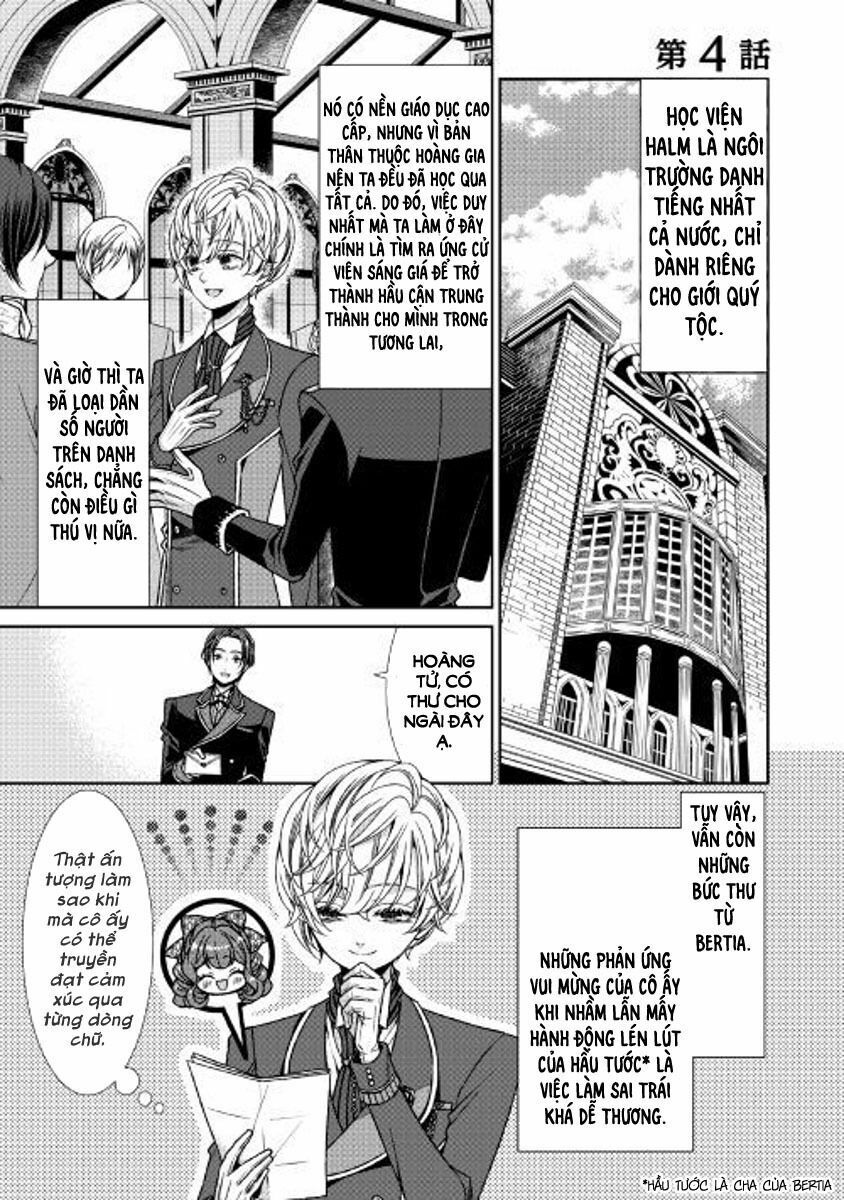 nhật ký theo dõi vị hôn thê tự nhận mình là nữ phụ phản diện 1 chapter 4 1