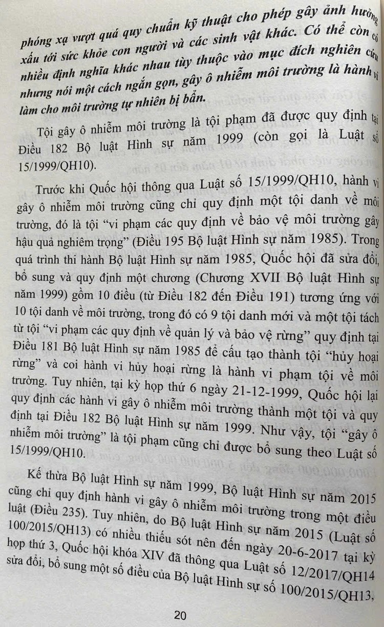 Bình luận Bộ luật hình sự năm 2015- Phần thứ hai Các tội phạm