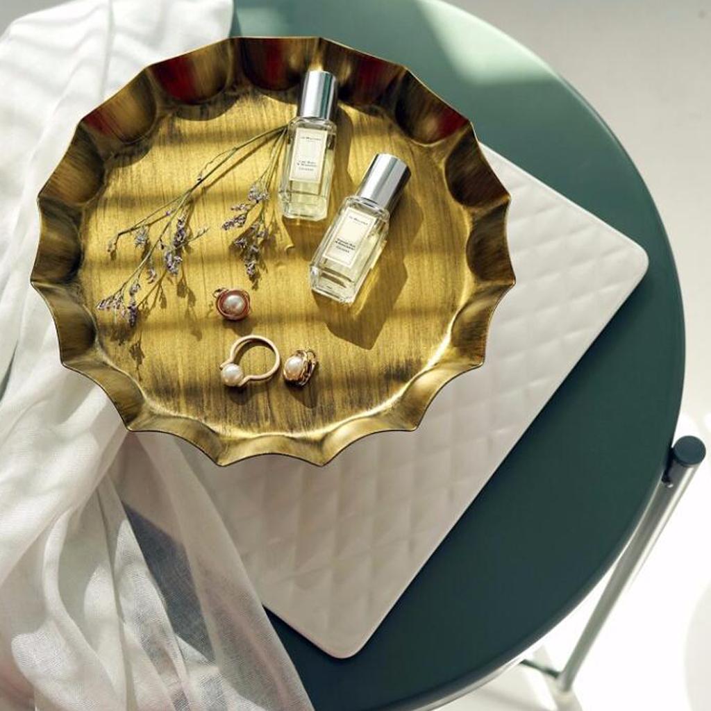 Vintage Metal Round Display Cake Stand Food Platter Serving Rack Holder S