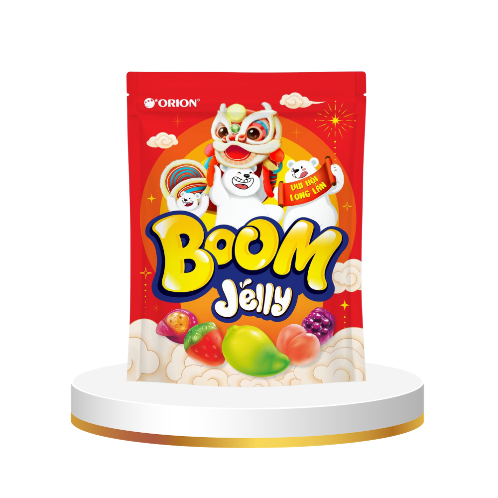 Kẹo Dẻo Boom Jelly Thạch Orion Mix Vị phiên bản Tết túi 171G
