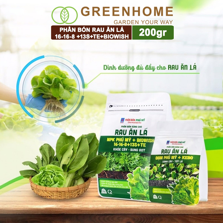 Phân Bón NPK Greenhome, Chuyên Rau Ăn Lá, Củ, Cây Ăn Trái, Hoa, Dinh Dưỡng Cân Đối, Chắc Rễ, Khoẻ Cây, Bông To, Sai Quả