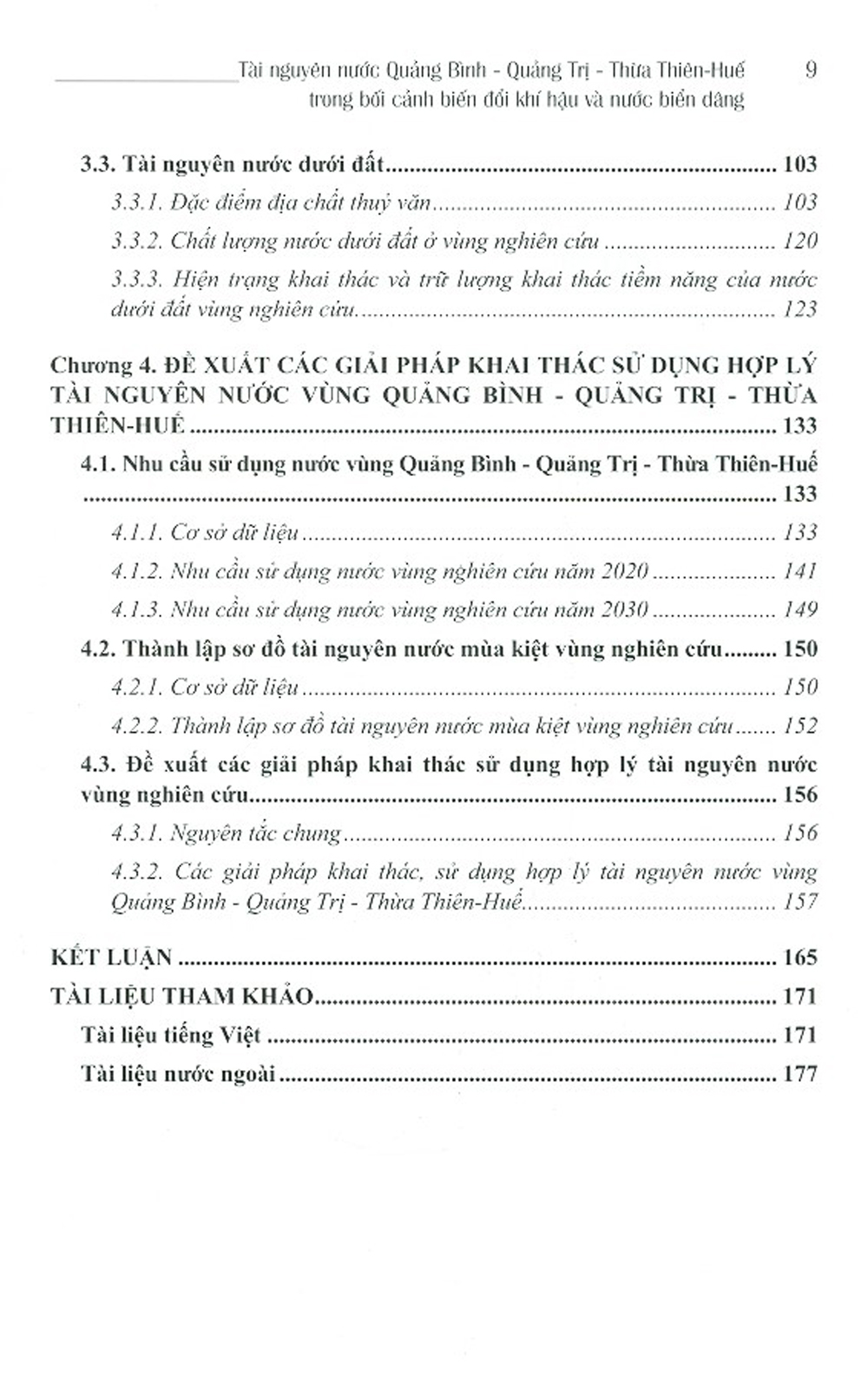 Tài Nguyên Nước Quảng Bình - Quảng Trị - Thừa Thiên-Huế Trong Bối Cảnh Biến Đổi Khí Hậu Và Nước Biển Dâng