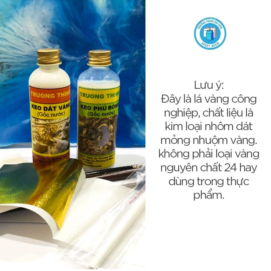 Tập 100 lá dát mạ vàng màu 24 K size 9x9cm