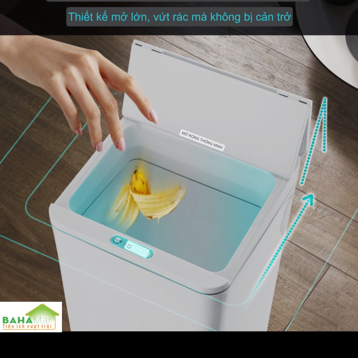 HỘP ĐỰNG ĐA NĂNG TỰ ĐỘNG MỞ BẰNG CẢM ỨNG 9L "BAHAMAR" tiện dụng, thích hợp sử dụng để nhiều thứ cho gọn gàng ngăn nắp