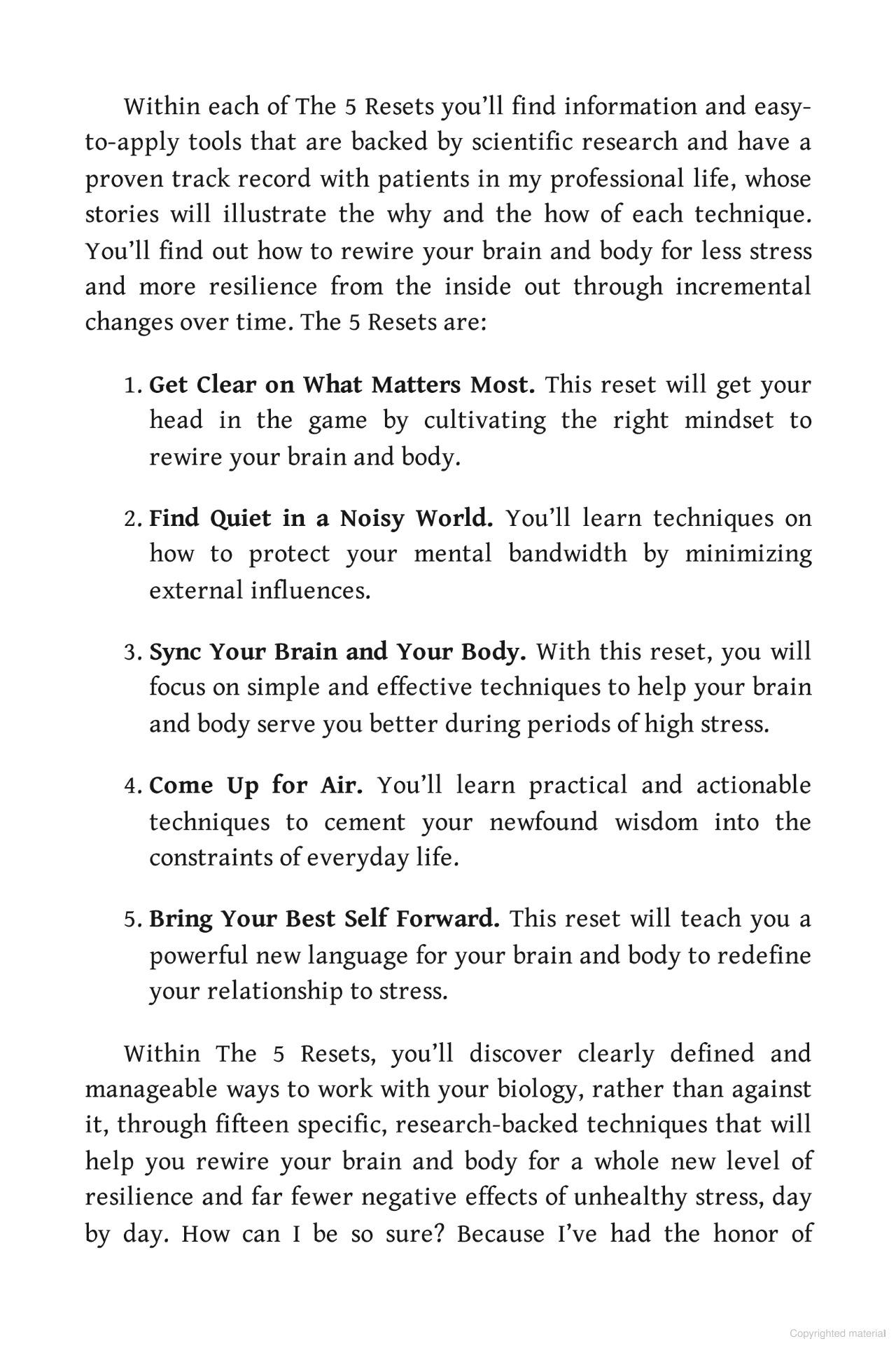 Sách ngoại văn: The 5 Resets - Rewire Your Brain And Body for Less Stress And More Resilience