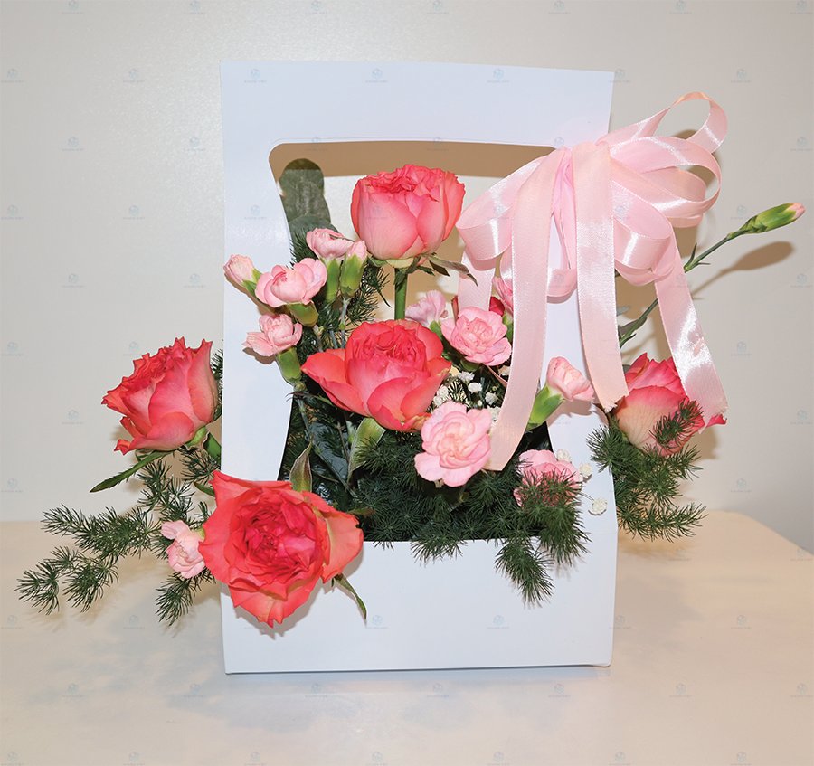 [KV] Gói 10 túi giấy cắm hoa, túi giấy đựng hoa, gói hoa làm quà tặng hình chữ nhật 1 cửa