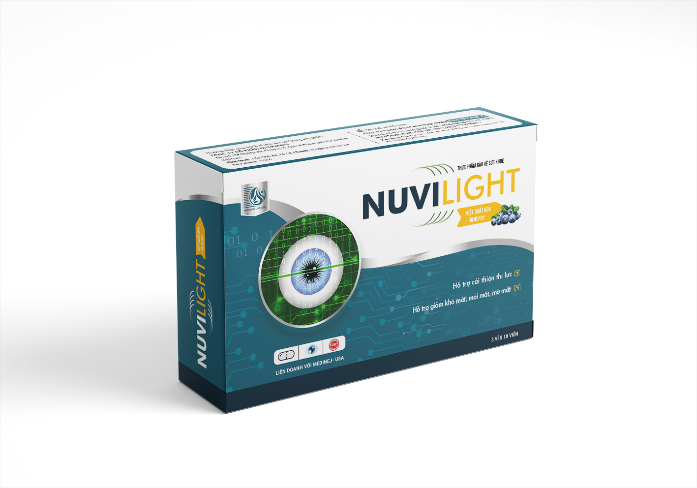 Nuvilight - Hỗ trợ tăng cường thị lực, khô mắt, mờ mắt, mỏi mắt -Nhà máy liên doanh với Medinej-USA , đạt chuẩn WHO-GMP