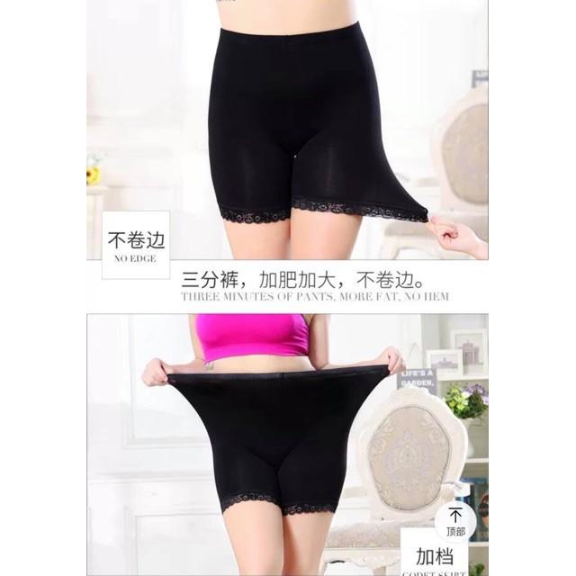 Quần đùi mặc trong váy thun lạnh viền ren