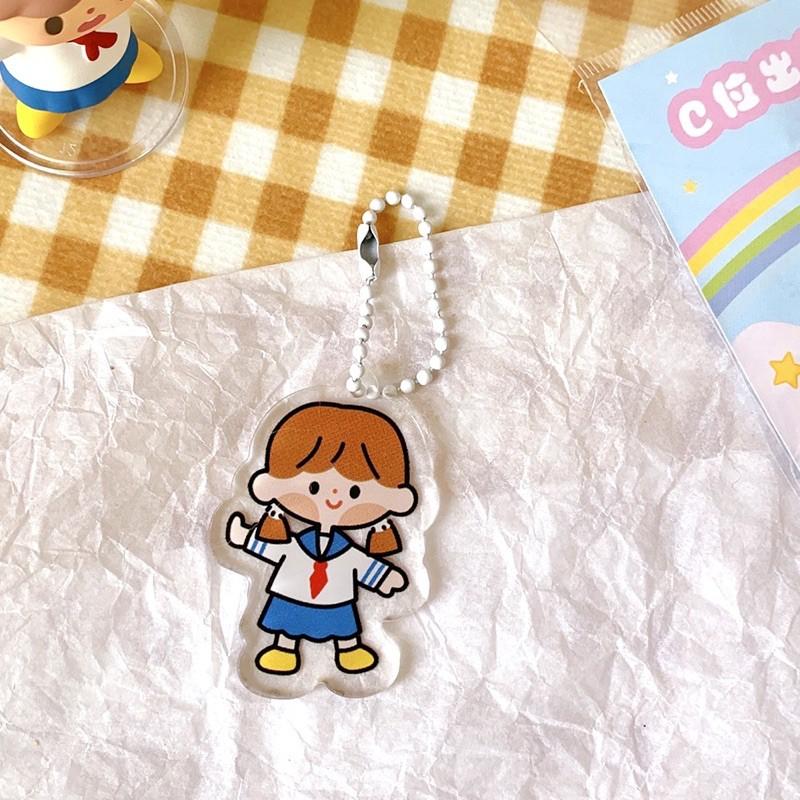 Móc khoá dễ thương đa năng JIYU - Móc khoá phụ kiện trang trí ví Almost Blue Binder Balo Airpod Planner - Cute Keychain