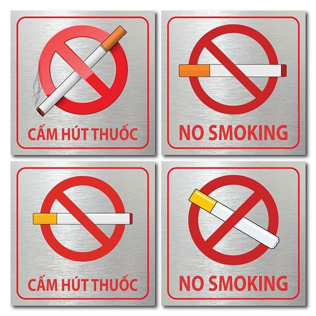 No smoking, cấm lửa, cấm hút thuốc, khu vực hút thuốc, bảng cấm thuốc, bảng no smoking nhiều mẫu loại cao cấp