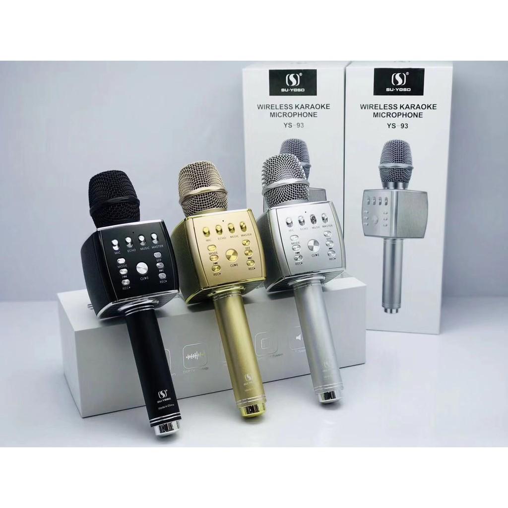 Mic Hát Karaoke Bluetooth YS93 Dùng Hát Tại Nhà Hoặc Livetream