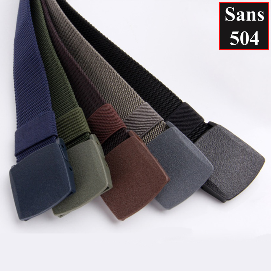 Thắt lưng nam vải dù Sans504 khoá nhựa dây nịt bố canvas thời trang công sở phong cách hàn quốc đẹp giá rẻ siêu bền