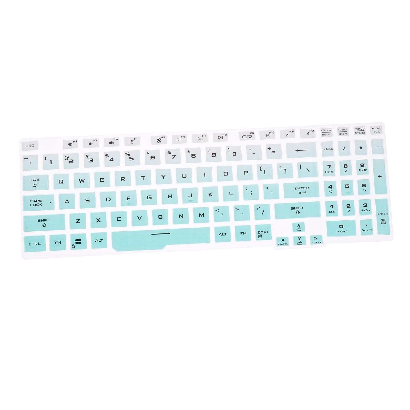 2x Keyboard Cover Thin Universal Silicone Waterproof Keyboard Protector Skin for Fa706Iu