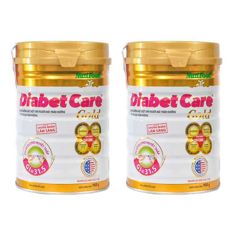 Combo 2 hộp Sữa bột Nutifood DiabetCare Gold 900g – DD cho người bị tiểu đường