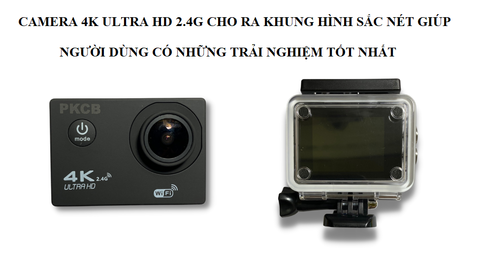 Camera hành trình chống nước Sport 4K Ultra HD DV 2.4G kèm phụ kiện, kết nối Wifi chống rung hỗ trợ quay ban đêm Hàng Chính Hãng PKCB HPT2023.