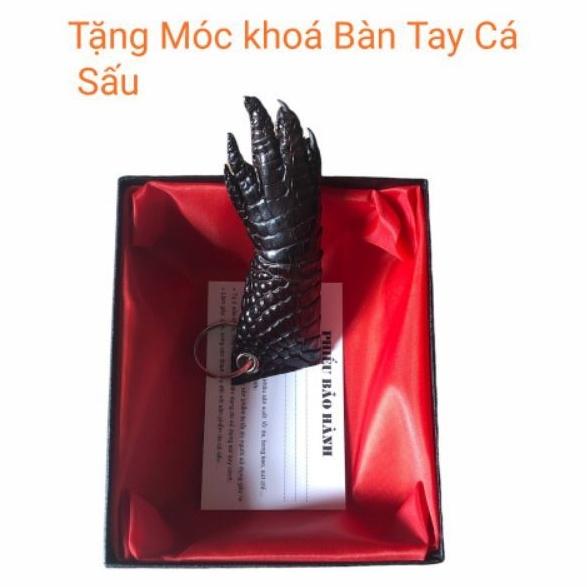 Ví Nữ cầm Tay da bò thật Bóp dài da bò cao cấp bảo hành 12 tháng tặng móc khóa bàn tay cá sấu kèm hộp đựng