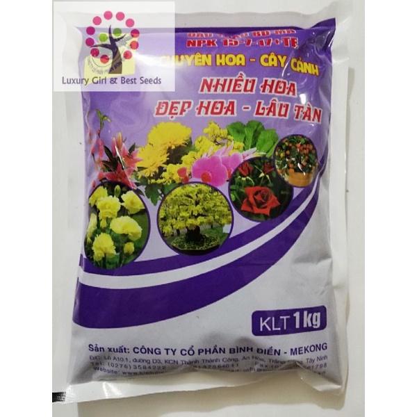 Phân Bón Đầu Trâu NPK 15-7-17+TE Chuyên Hoa, Cây Cảnh - Shop Phân Bón và Hạt Giống