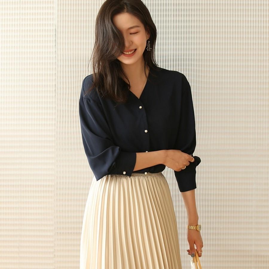 Áo sơ mi trơn nữ mẫu 2021