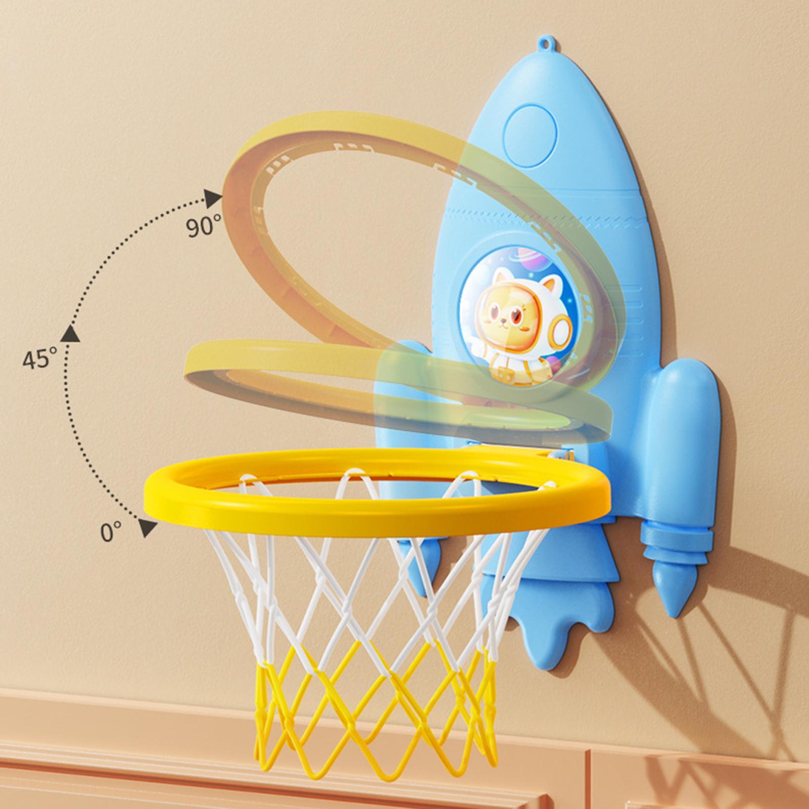 Toddler Basketball Hoop Set Cartoon Outdoor Indoor Game Foldable Basketball Hoop for Girls Gifts