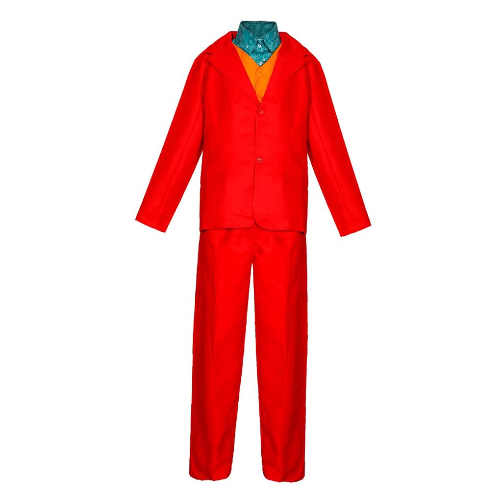 Costume Suit Halloween Cosplay Retro Red Shirts Outfit for Men Kids