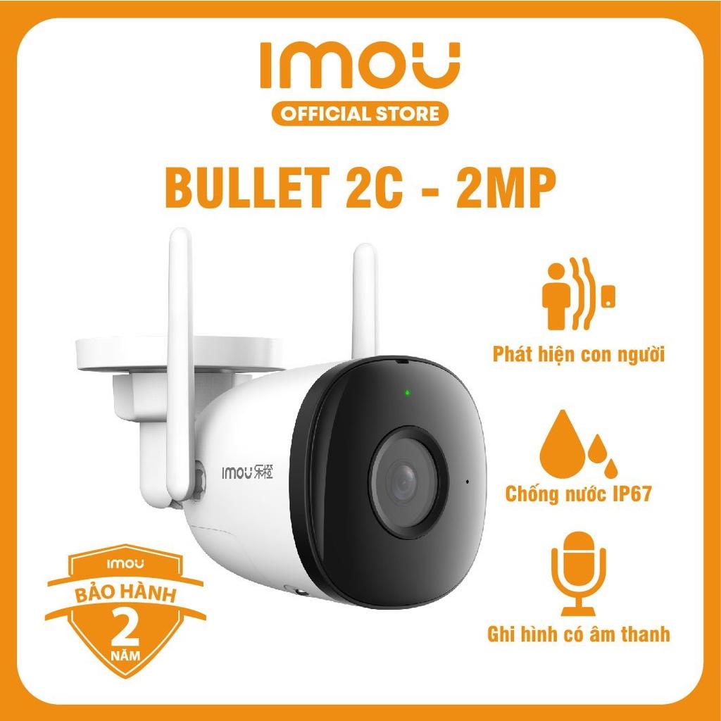 Camera Wifi Imou Bullet 2C (2MP) I Chống nước IP67 | Phát hiện con người I Ghi hình có âm thanh I Hàng chính hãng