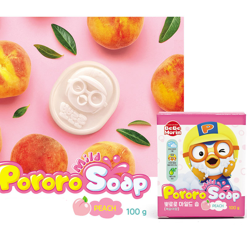 Xà bông tắm, rửa mặt hương trái cây Pororo Hàn Quốc 100g - Làm sạch, trắng sáng da trẻ em