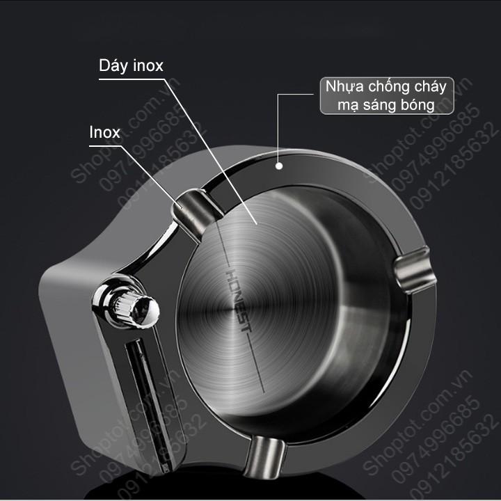 Gạt tàn kiêm quẹt thông minh 2 trong 1, đáy bằng inox chống gỉ