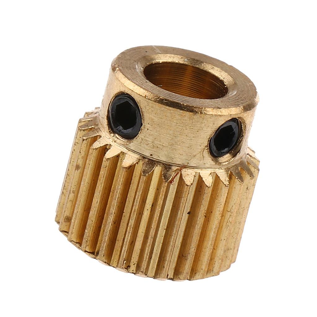 Brass 26 Teeth Extruder Gear With 5mm Bore M3 Hexagon Screw For 3D Printer
