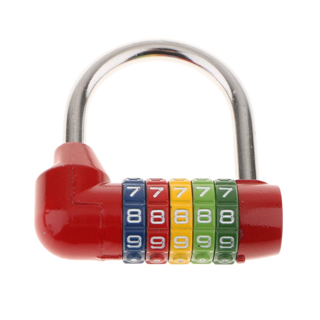 5 Dial Digit Combination Padlock Luggage  Lockers Lock