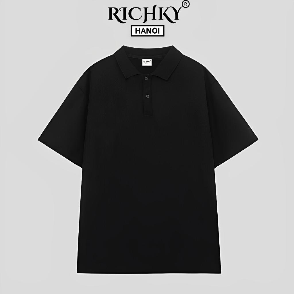 Áo Polo Unisex Richky Luxury Basic Polo Đen – RKO3