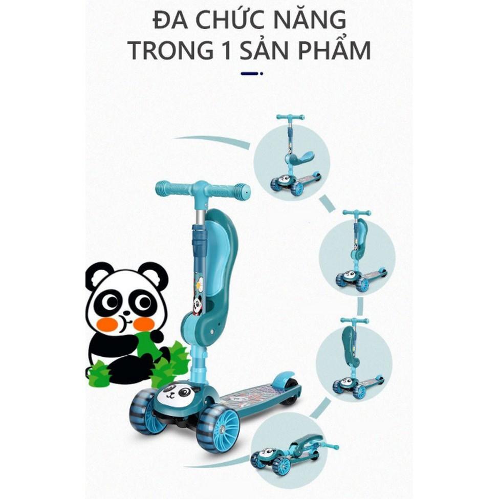 Xe Scooter PANDA 3In1 Chồi Chân, Có Nhạc