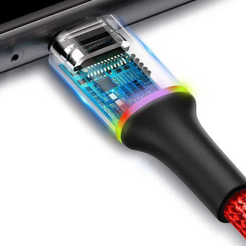 Cáp Sạc Nhanh Siêu Bên Baseus Halo Data Cho iPhone 2.4A - Hỗ Trợ Truyền Tải Dữ Liệu 480Mbps - Tích Hợp Đèn Led - Hàng Chính Hãng