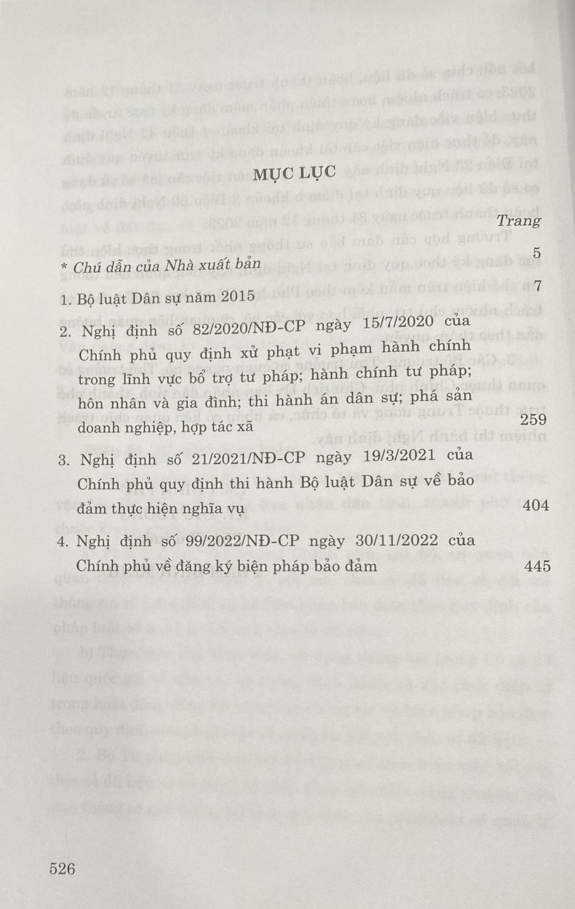 Bộ Luật Dân Sự Năm 2015 Và Các Nghị Định Hướng Dẫn Thi Hành