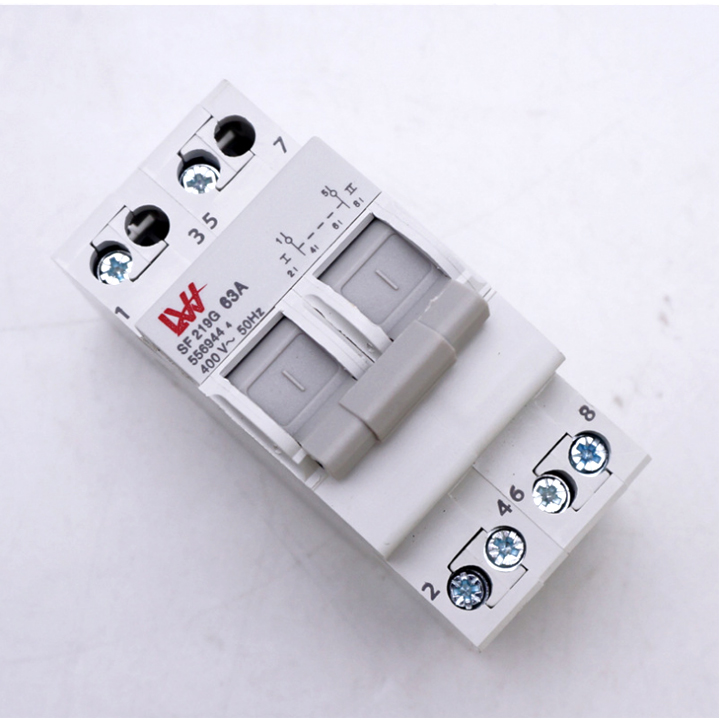 Cầu dao chuyển đổi 2 nguồn điện 1 pha 2P và 3 pha 4P 63A LW