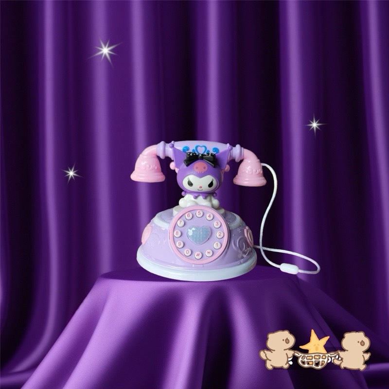 Đồ chơi điện thoại bàn KUROMI có nhạc, có đèn dễ thương, Đồ chơi điện thoại cho bé
