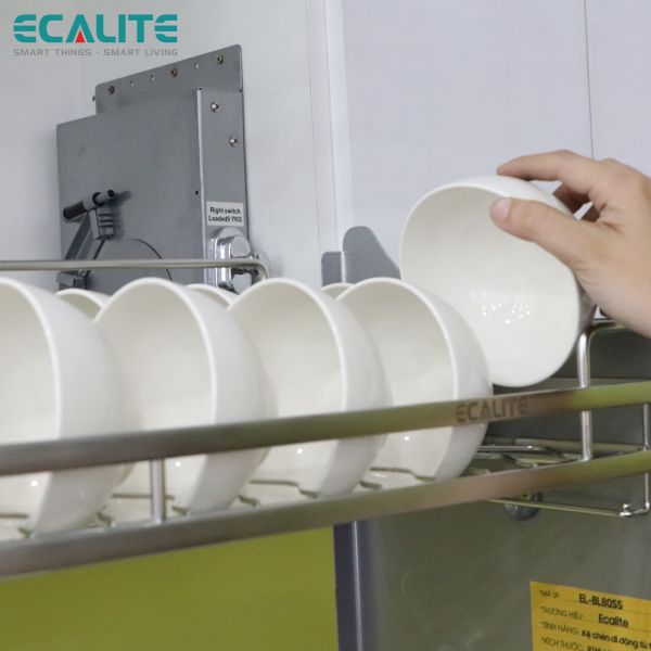Kệ Chén Di Động Tủ Trên Lift-Basket Ecalite EL-BL90SS - Tủ Ngang 90cm - Inox 304 Cao Cấp - Hàng Chính Hãng