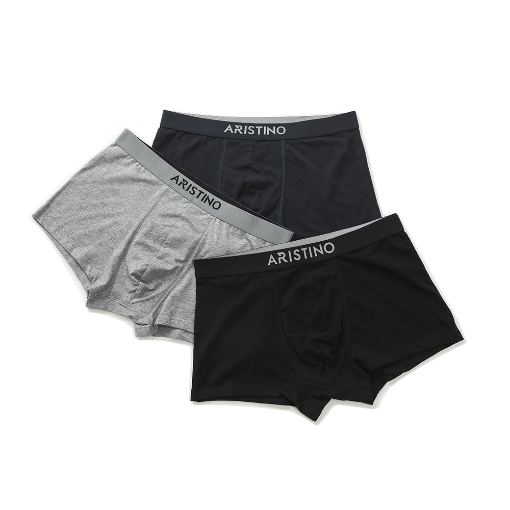 Combo 3 quân sịp đùi nam, set 3 quần lót boxer nam Aristino chất liệu cotton kháng khuẩn, khử mùi, co giãn 4 chiều thấm hút mồ hôi cực tốt ABX03707