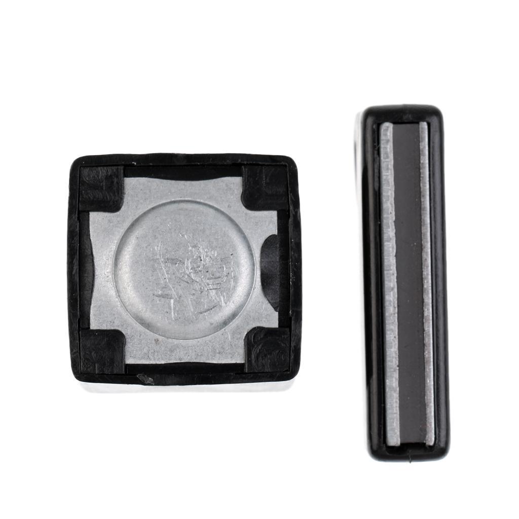 2 Pieces Billiards Accessories Magnetic Pool Cue Chalk Holder with Belt Clip